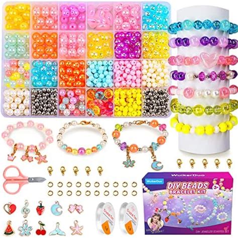 Sanlebi Enfants Bricolage Perles Set Pi Ces Bracelet Perle Pour