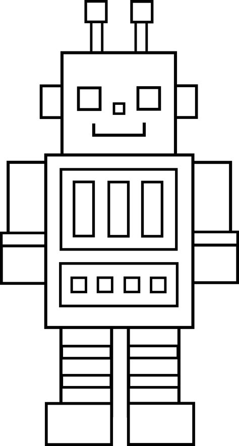 Simple Robot Outline Clipart Best