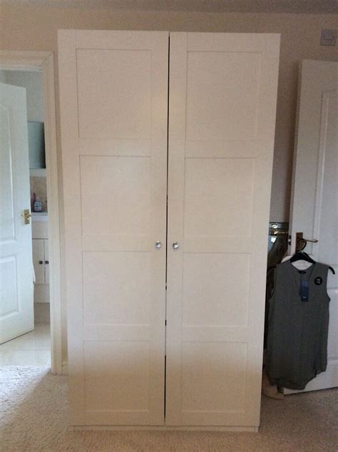 Ikea Pax White Double And Single Wardrobes Hinged Doors Like New In