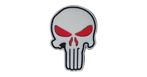 Punisher White And Red Patch South African Military Surplus