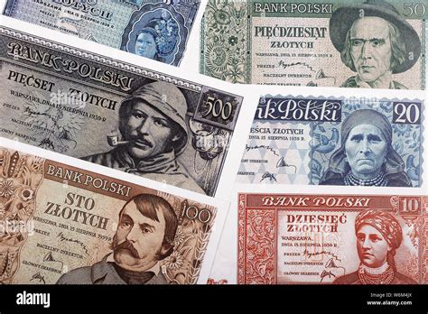 Old Polish Money A Business Background Stock Photo Alamy