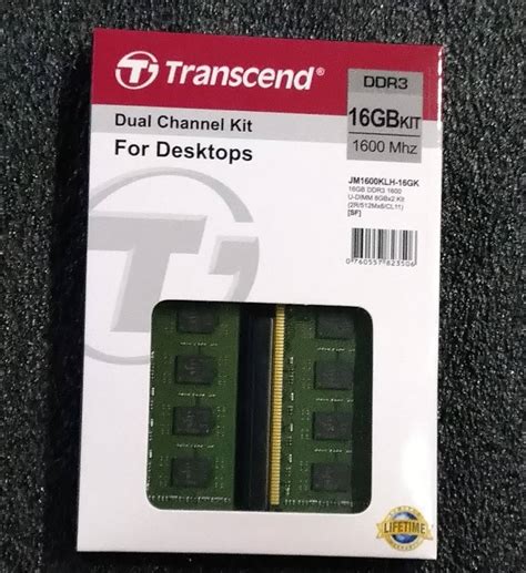 Ddr3メモリ 16gb 8gb2枚組 Transcend トランセンド Ddr3 1600 Pc3 128008gb｜売買された