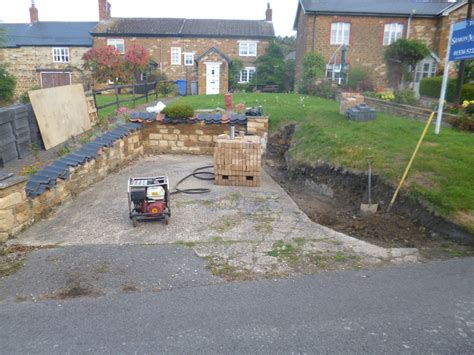 Extended Driveway And New Wall In Rushton Tdj Construction