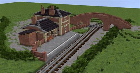 I recreated a small train station from real life 1.20.2/1.20.1/1.20/1. ...