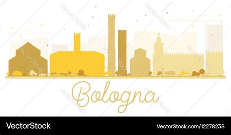 Bologna Stadt Skyline Goldene Silhouette Vektorbild