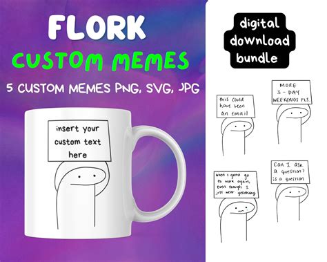 Custom Flork Meme Personalized Flork Svg Bundle Flork Png Etsy Sweden