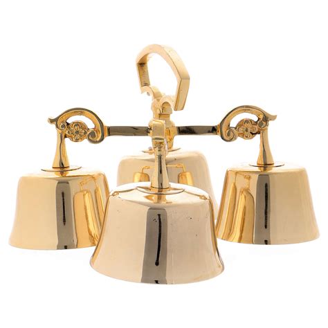 Altar Bells 4 Tones In Gold Plated Brass Online Sales On