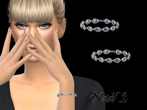 Pear Cut Diamond Bracelet Found In TSR Category Sims 4 Female