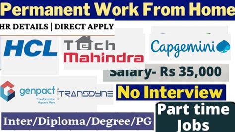 Latest Jobs In Genpact HCl Capgemini Tech Mahindra Transdyne