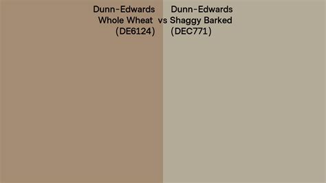 Dunn Edwards Whole Wheat Vs Shaggy Barked Side By Side Comparison