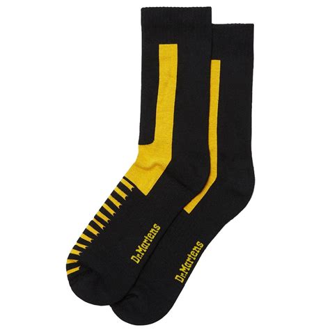 Dr Martens Womens The Double Doc Sock In Blackyellow