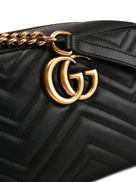 Gucci Leather Quilted Crossbody Bag In Black Lyst