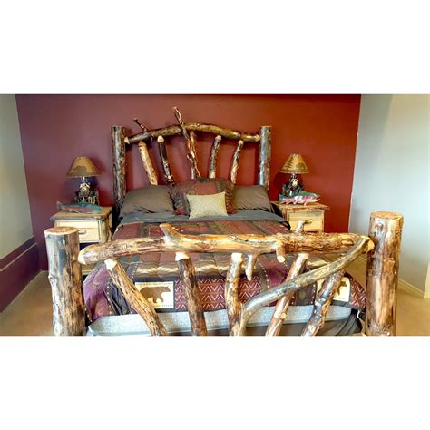 Duck Lake Aspen Rustic Log Bed Great Northern Logworks