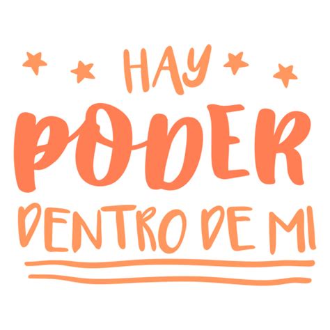 Diseño Png Y Svg De Poder Cita Motivacional En Español Para Camisetas