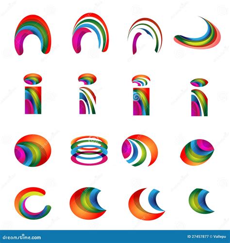 Vector Alphabet Vibrant Logo Designs Version 2 Stock Vector