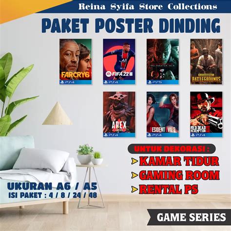 Jual Poster Game Series Poster Dinding Aesthetic Isi 48 Pcs Poster Kamar Poster Rental