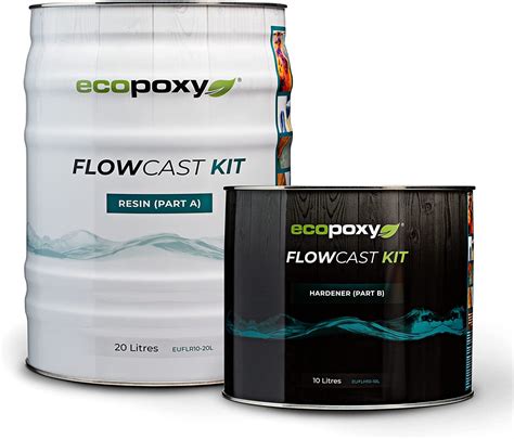 Ecopoxy FlowCast Kit 30 Liter Epoxidharz 2 Komponenten Set Inkl