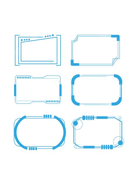 藍色科技感邊框文字方塊標題框 藍色 科技 標題框向量圖案素材免費下載，png，eps和ai素材下載 Pngtree