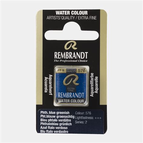 Rembrandt Aquarel Half Napje 576 Phthalo Blue Green S2 Arts And