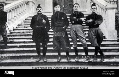 Photograph Of Italian Blackshirts Fascist Group In Rome Dated Th