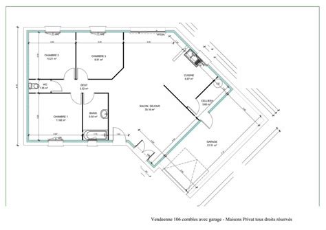 Plan Maison 110m2 Plein Pied 3 Chambres Ventana Blog