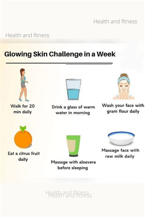 Glowing Skin Challenge In A Week Health And Fitness In 2022 Skin