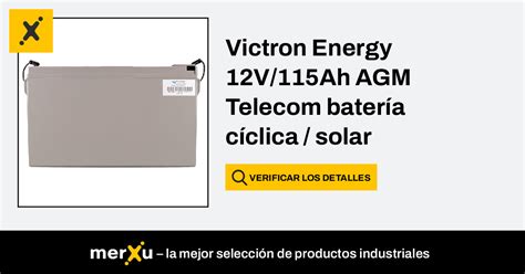 Victron Energy V Ah Agm Telecom Bater A C Clica Solar