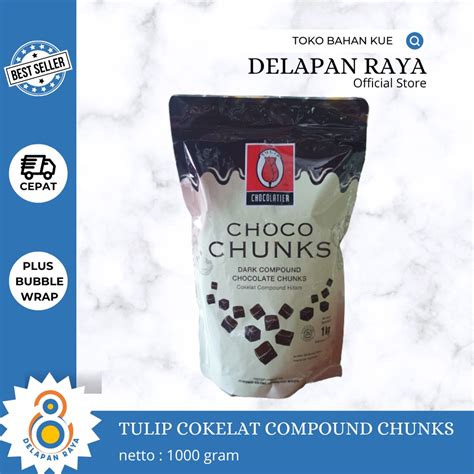 Jual Tulip Compound Cokelat Chunks Kg Raya Shopee Indonesia