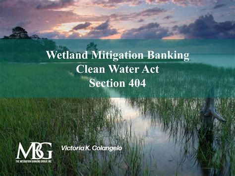 Wetland Mitigation Banking Clean Water Act Section Ppt