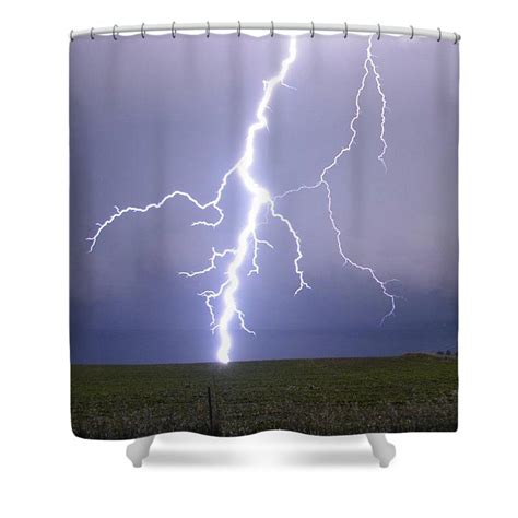 Lightning Shower Curtain For Sale By Justin Langford Shower Curtain