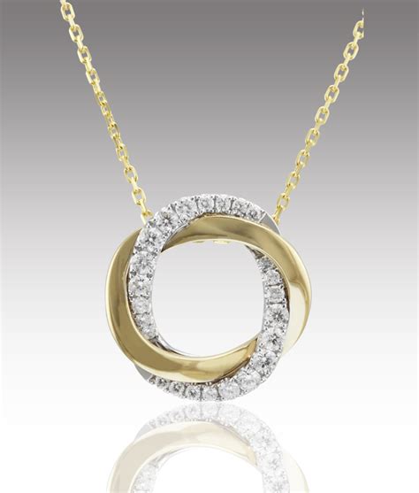 Diamond And Gold Twist Circle Pendant Dbs Fine Jewelers