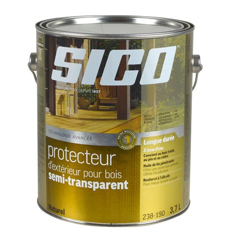 Protecteur semi transparent naturel pour bois traité Sico Matério