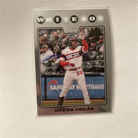 2023 Topps Chrome Mitchell Ness Lids Exclusive Oscar Colas RC 08