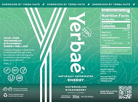 Yerbae Energy Beverage Variety Power Pack 0 Sugar 0 Calories 0