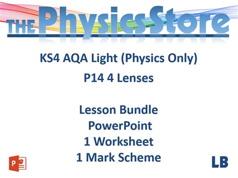 Ks4 Gcse Physics Aqa P14 4 Lenses Lesson Bundle Teaching Resources