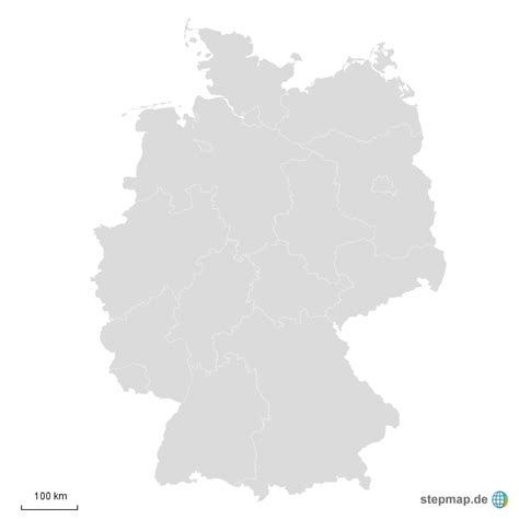 StepMap Deutschland blanko Landkarte für Deutschland