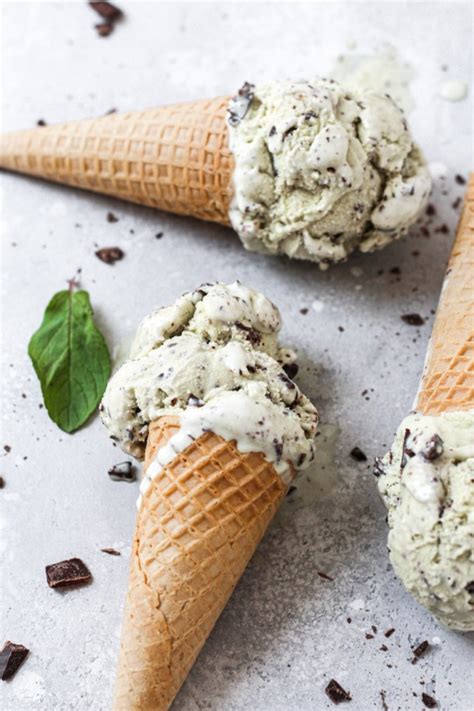 Mint Chocolate Chip Ice Cream {with fresh mint} | The Sweet Occasion