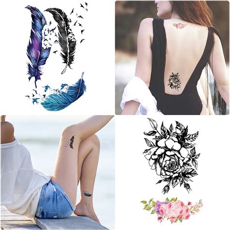 Buy Frcolor Temporary Tattoos Waterproof Fake Temporary Tattoos For Adult Men Women Fake Body