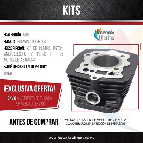 Kit Cilindro Con Pist N Y Anillos Motocicleta Italika Ft