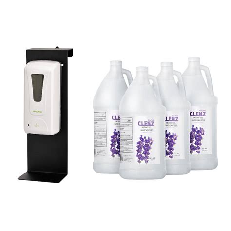 Alpine Industries 40 Oz Automatic Gel Sanitizer Dispenser With Wall Mounted Stand And Case Of 1