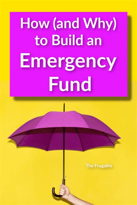 How And Why To Build An Emergency Fund The Frugalite