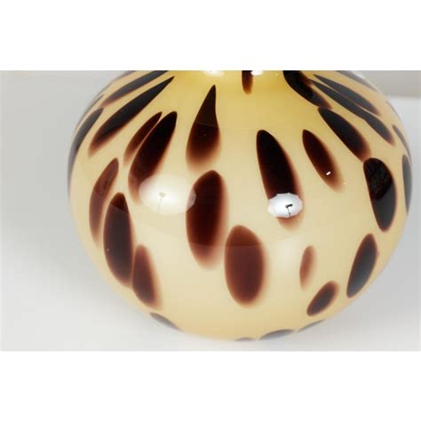 Italian Murano Style Tortoise Shell Glass Vase Chairish