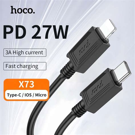 hoco. X73 WinsWei Series สายชาร์จ PD27W/60W/2.4A สายชาร์จเร็ว | Shopee ...