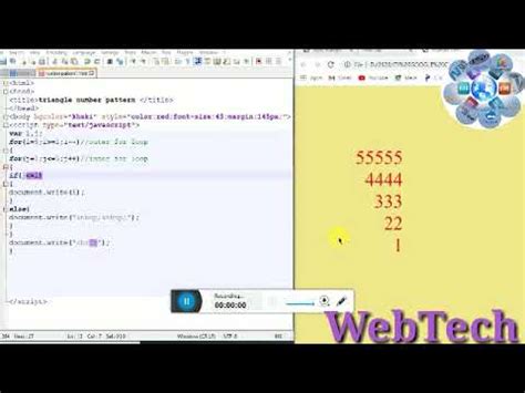 Number Pattern In JavaScript YouTube