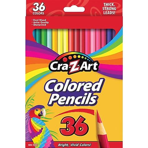 Cra-Z-Art Colored Pencils, Assorted Colors, 36 Pencils/Pack (10438WM-36) | Staples