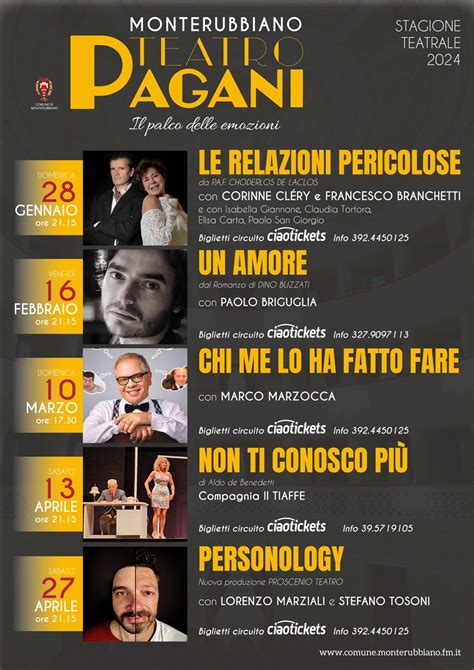 Stagione Teatrale Il Palco Delle Emozioni Al Teatro Pagani Di