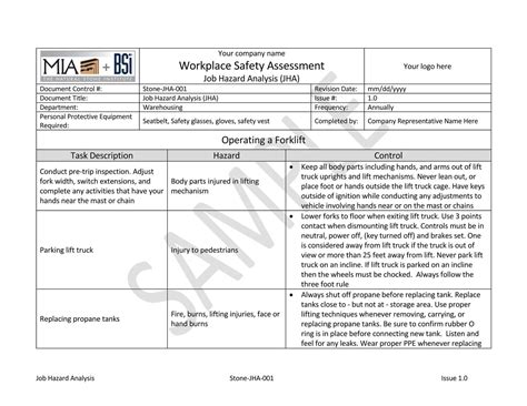 Jha Job Hazard Analysis Template Hot Sex Picture