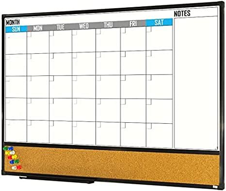 Amazon XBoard Dry Erase Calendar Whiteboard 36 X 24 Combo White