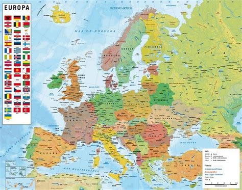 Plakat na ścianę Mapa Europy wersja hiszp 50x40cm 12182019197 Allegro pl