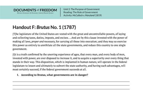 Anti Federalist Concerns About The Constitution Arguments In Brutus No